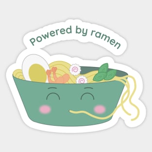 Powered by ramen Sticker